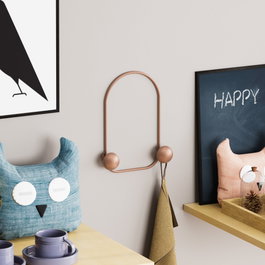 Wallity Frog-C Gancho de Pared de Metal Cobre